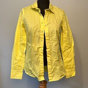 J. Crew Haberdashery Women's Yellow Long Sleeve Button Up Shirt NWT